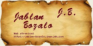 Jablan Bozalo vizit kartica